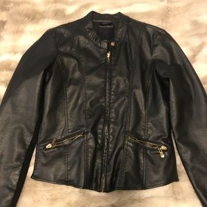 Black leather jacket